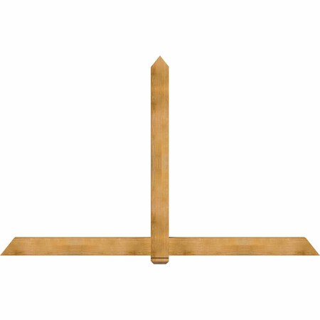 Ekena Millwork Eugene Rough Sawn Timber Gable Bracket, Western Red Cedar, 108"W x 68"H x 4"D x 6"F, 15/12 Pitch GBW108X68X0406EUG00RWR